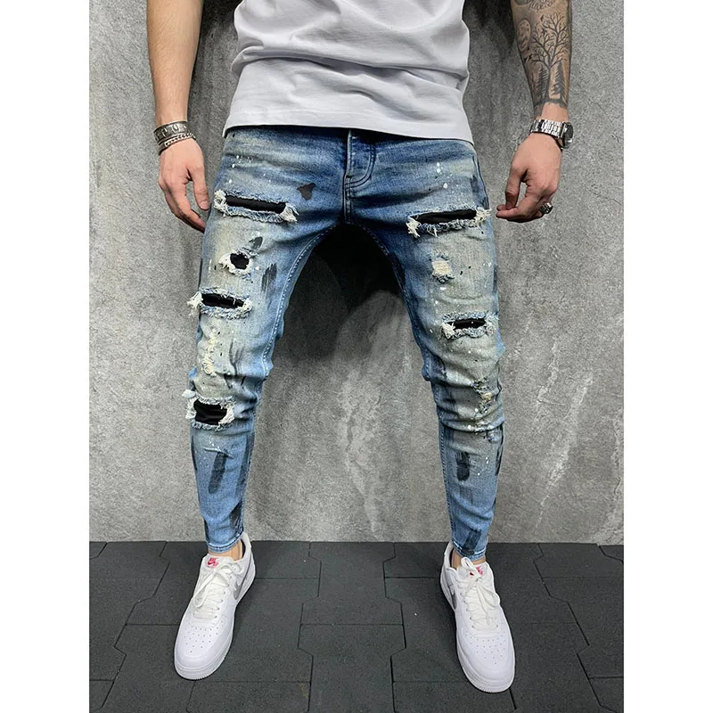 2021 Celana Mens Hombre Jeans Original Jeans New Ripped Jeans Homm ...