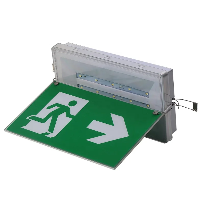 Bulkhead Including PVC Exit Slice  Big Size Factory Direct 5W LED Emergency IP65 Waterproof Ceiling Recessed Emergency LED Light