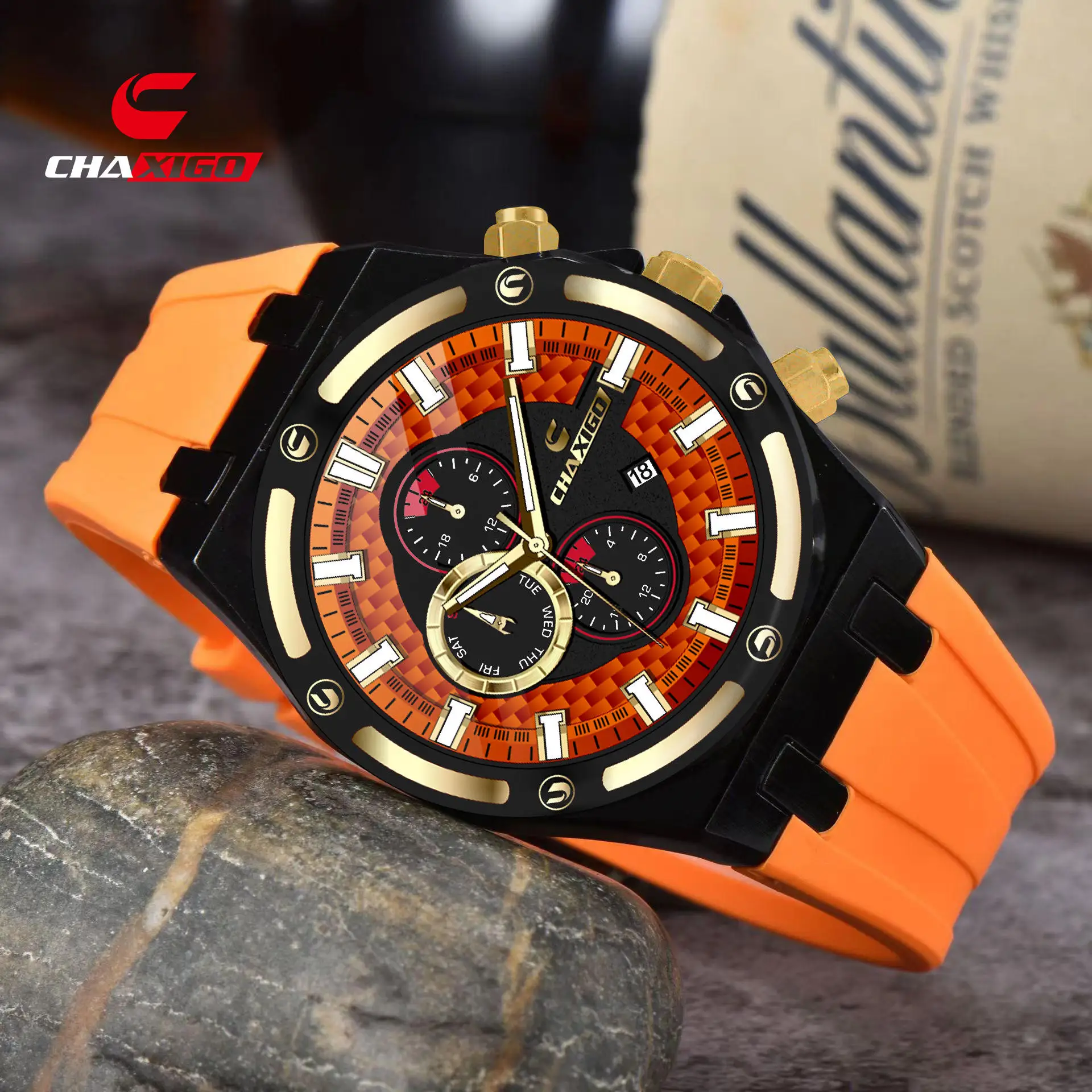 Chaxigo 6916 Men's Luxury Quartz Chronograph Watch