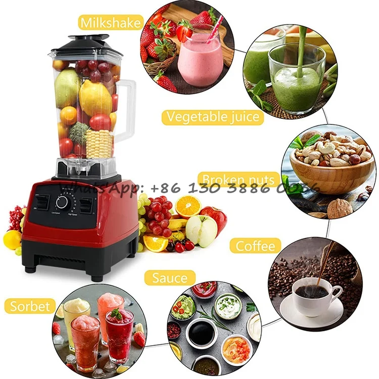 220V 110V Heavy Duty Commercial Blender Mixer Juicer Fruit Food