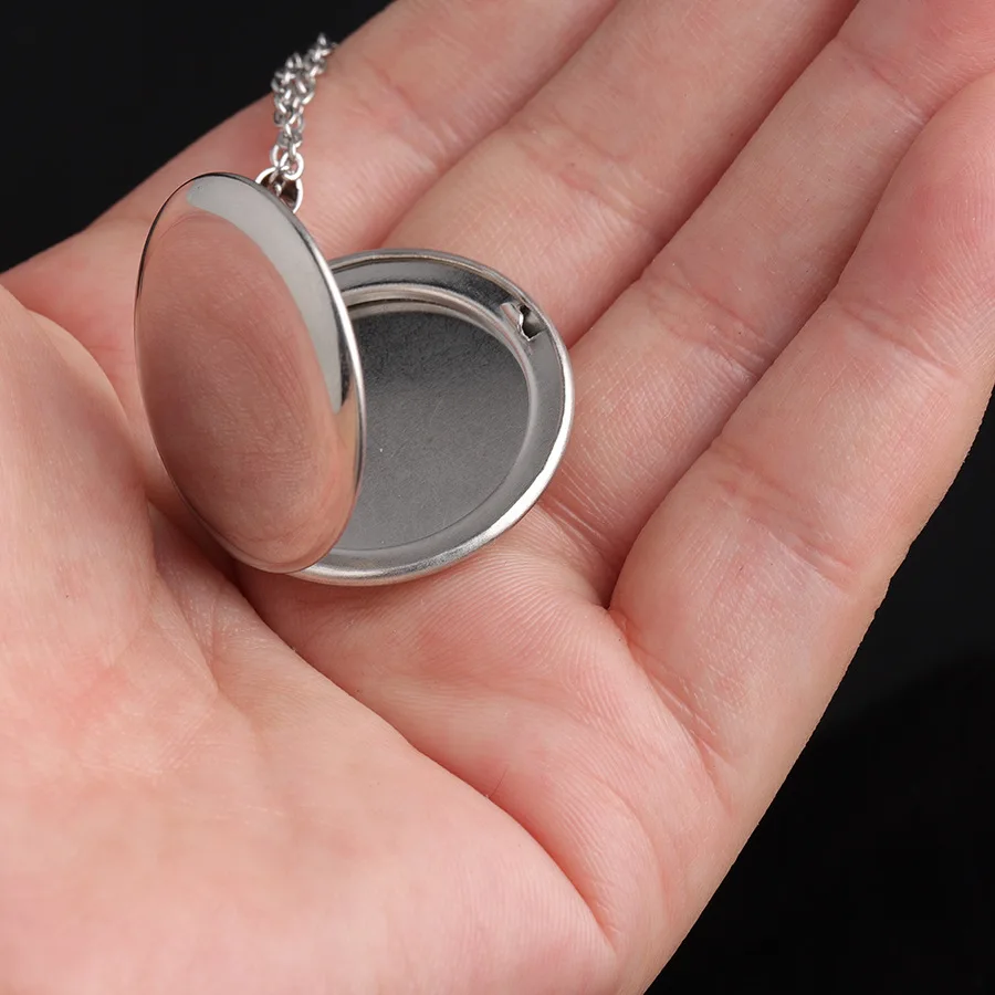 Pendentif Souvenir Personnalisable En Acier Inoxydable - Avec Chaîne Et Vis Ouvrable - Idéal Pour Bijoux DIY Et Photos