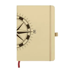 Customized Logo Classic Brown A4 A5 PU Leather Hardcover Notebook Promotional Writing Journals