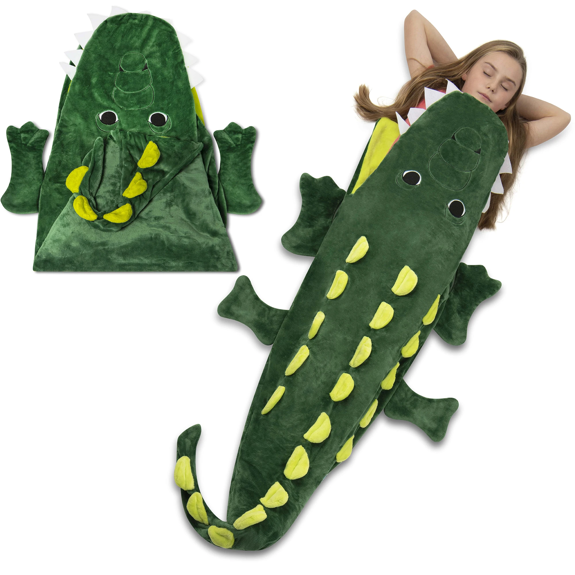Original Crocodile Design Kids Wearable Blanket Camping Sleeping Bags