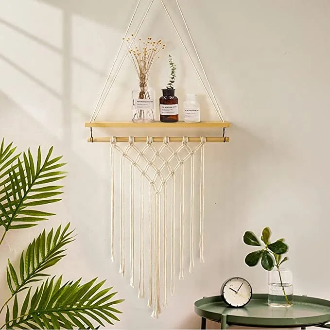 Decorazione Da Parete In Cotone Intrecciato A Mano, Dallo Stile Retrò Marino, Con Trecce Multicolori Pariko 72872679