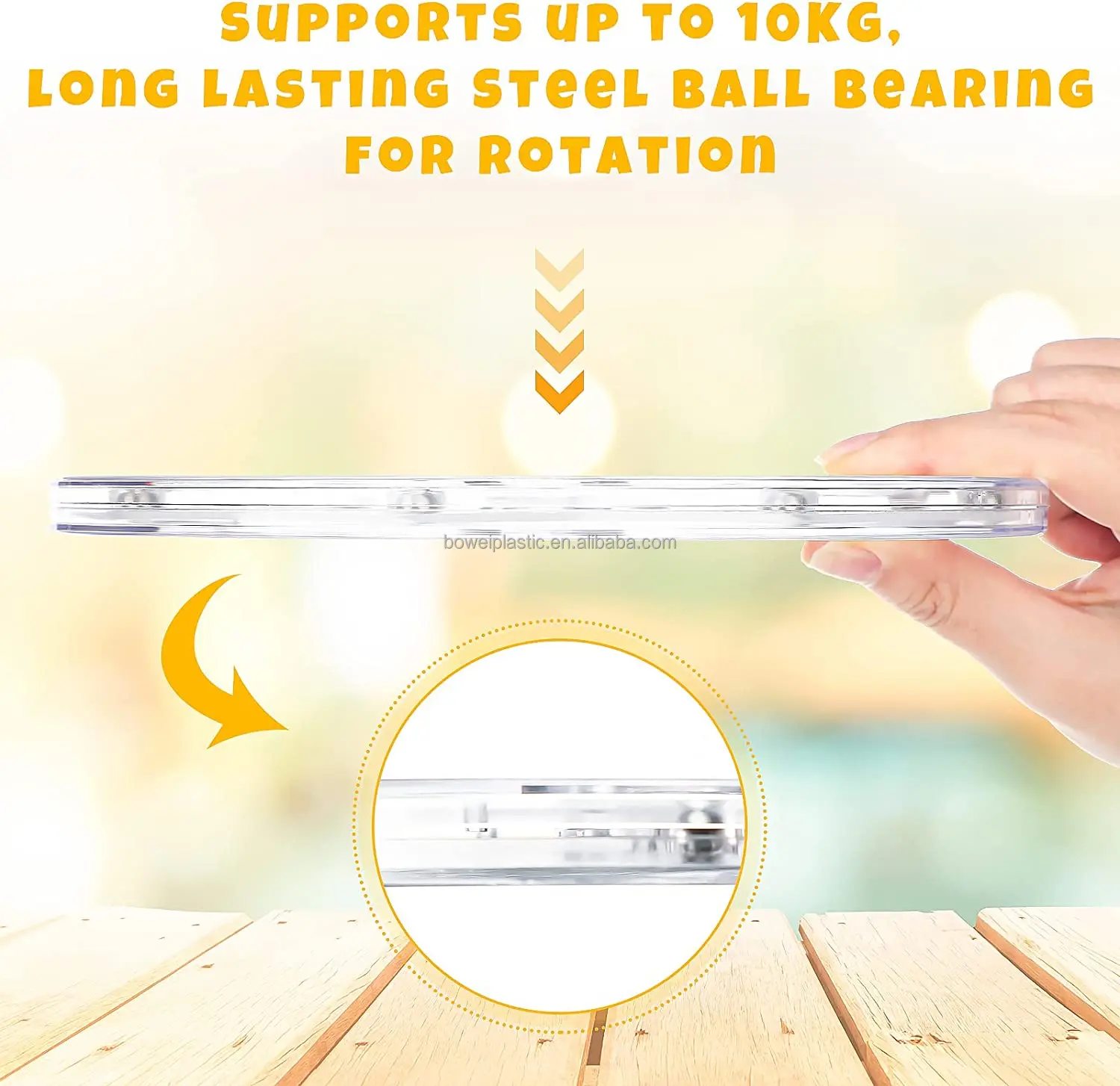 12inch Rotating Swivel Stand with Steel Ball Bearings Lazy Susan Base ...