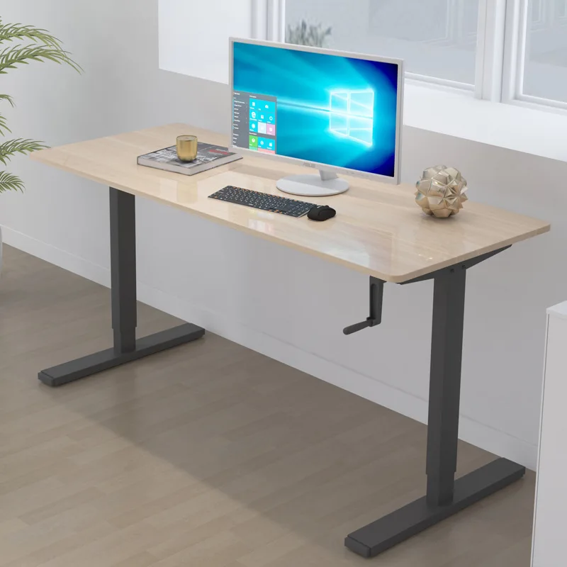 Metal Office Lift Table Computer Standing Desk Motorized Frame Height