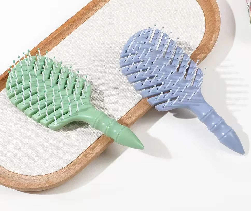 Escova de Cabelo Leve e Portátil para Controle de Frizz e Alisamento de Cabelo, Pente em Formato de Osso, Compacto e Higiênico
