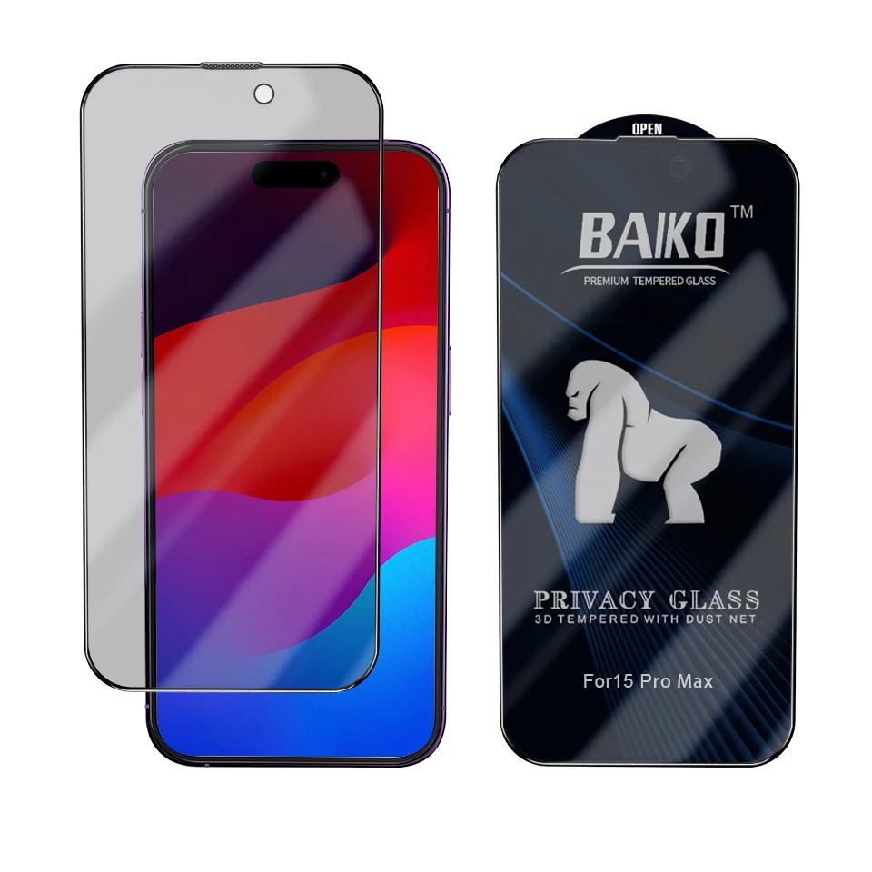 Anti-spy Full Coverage Tempered Glass Privacy Screen Protector For