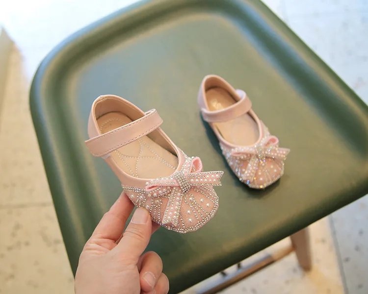 Wholesale Children Spring Summer Girls Korean Diamond Pearl Butterfly