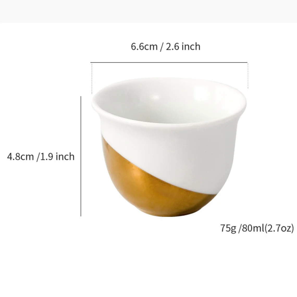 Custom Tea Cups No Handles Creative Gold Plated Afternoon Turkish