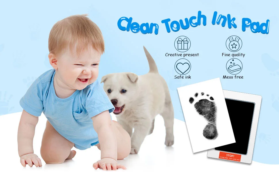 2023 Hot Safe Clean Touch Ink Pad For Baby Handprints And Footprints