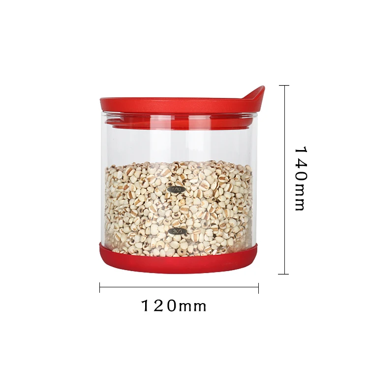 Wholesale All Size  Food Glass Storage Containers with graduated With coloured Plastic Lid
