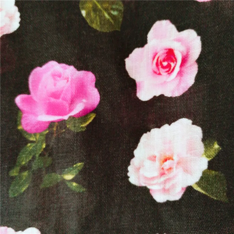 OEM индивидуальный дизайн цифровая печать 100% льняная ткань для одежды