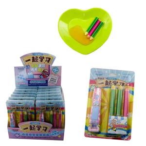 Stationery Pencil Fruit Flavor Sweet Hard Candy With Liquid Jam Candy Supplier