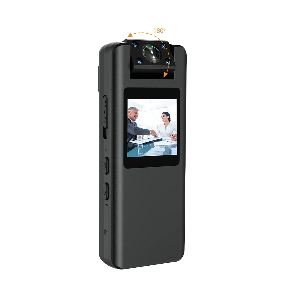 A22 Digital Mini Body Mounted Camera 1080P Screen 2200mAH Magnetic Night Vision Small Camera Sports DV Camcorder
