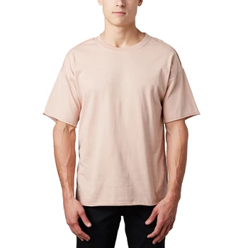 High Quality Hip Hop Men Drop Shoulder T-shirt Unisex Blank Custom Logo Loose Fashion Streetwear Cotton Plain Oversized T Shirts