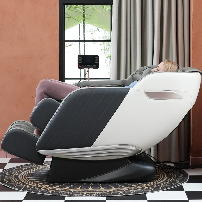 2025 Moderner elektrischer Entspannungsmassagesessel mit Knetfunktion für Rücken und Nacken, Ganzkörpermassage 8D Schwerelosigkeit Luxus für die Füße