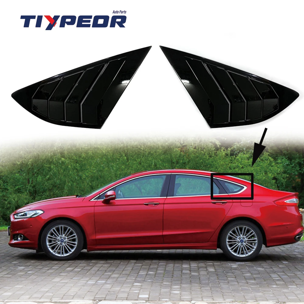 product tiypeor rear side vent window shutter covers for ford mondeo 2013   2018   car window scoop louvers accessories-5