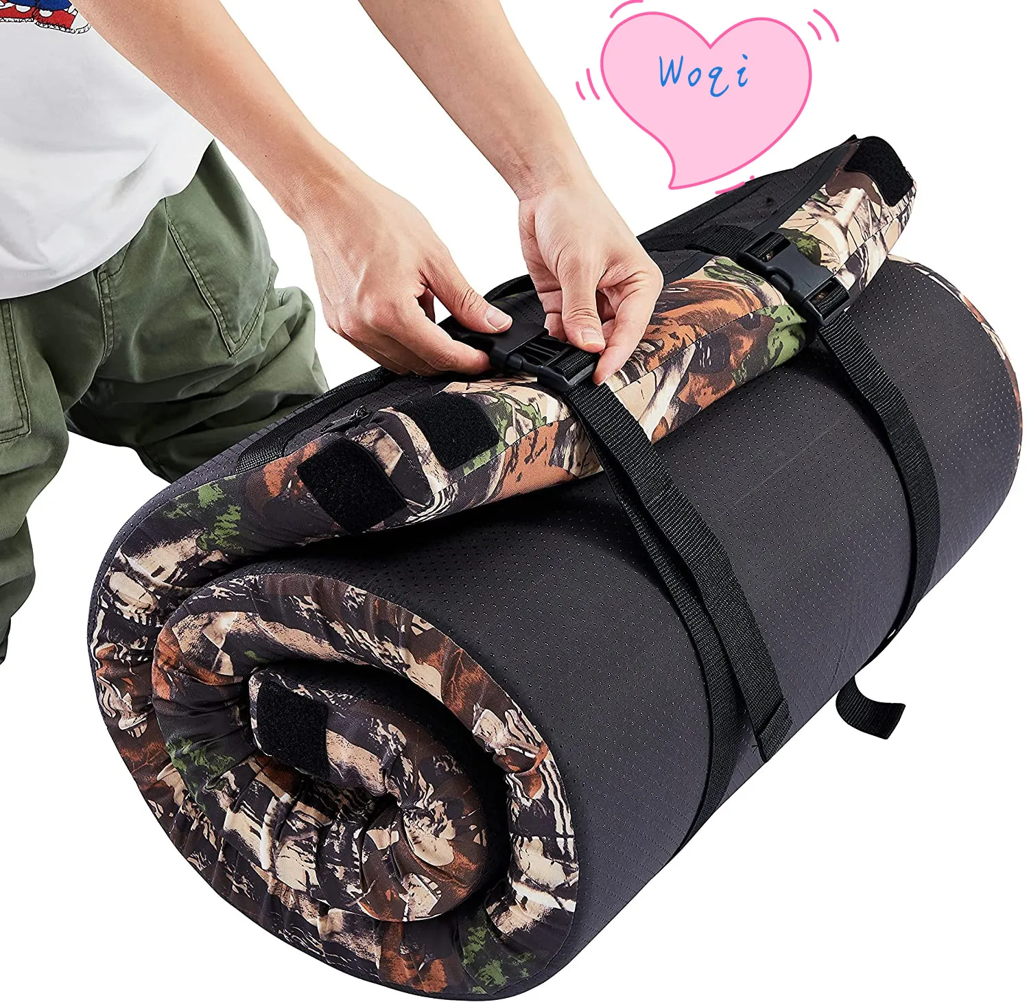 Tri Folding Mattress Outdoor Rolling Travel Mattress Foldable Waterproof  Memory Foam Sleeping Camping Bed Mattress... Cot Mattress, image size:1500x1461