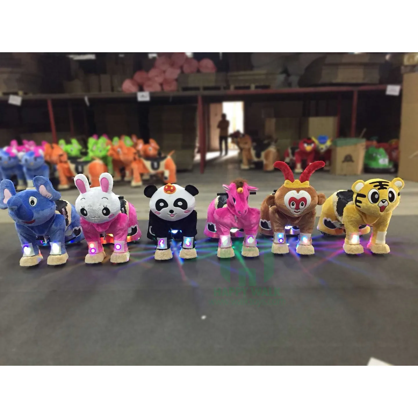 Happy Island Cheap Battery Operated Animal Ride on Zoo Animal Horse Electric Ride on Animal Toys Stuffed Plush Riding Toys