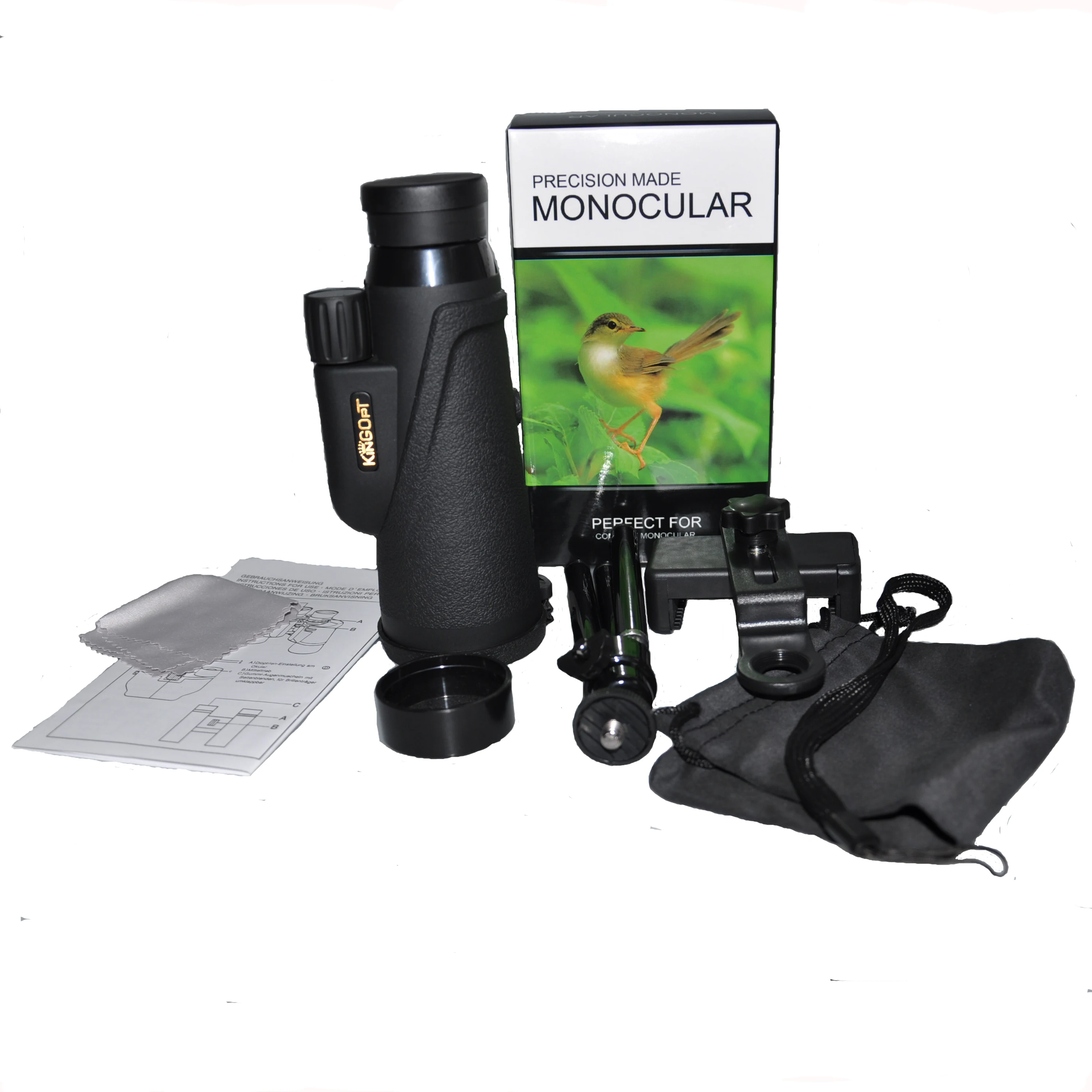 HD High Power Wide Angle Waterproof 8x42 Monocular for Adults for Camping Hiking Birdwatching Hunting Binocular Telescope