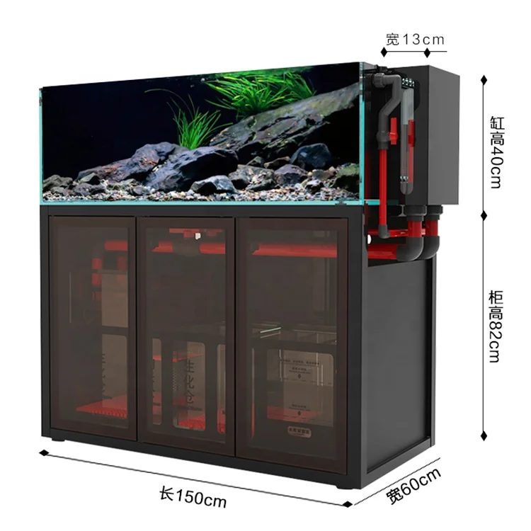 Custom Large ultra clear Glass Turtle Fish Aquarium tank With Flat Roof