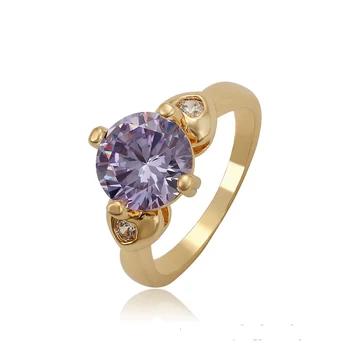 16057 xuping 14k gold Available Synthetic CZ in stock love shape ring gift for her ring