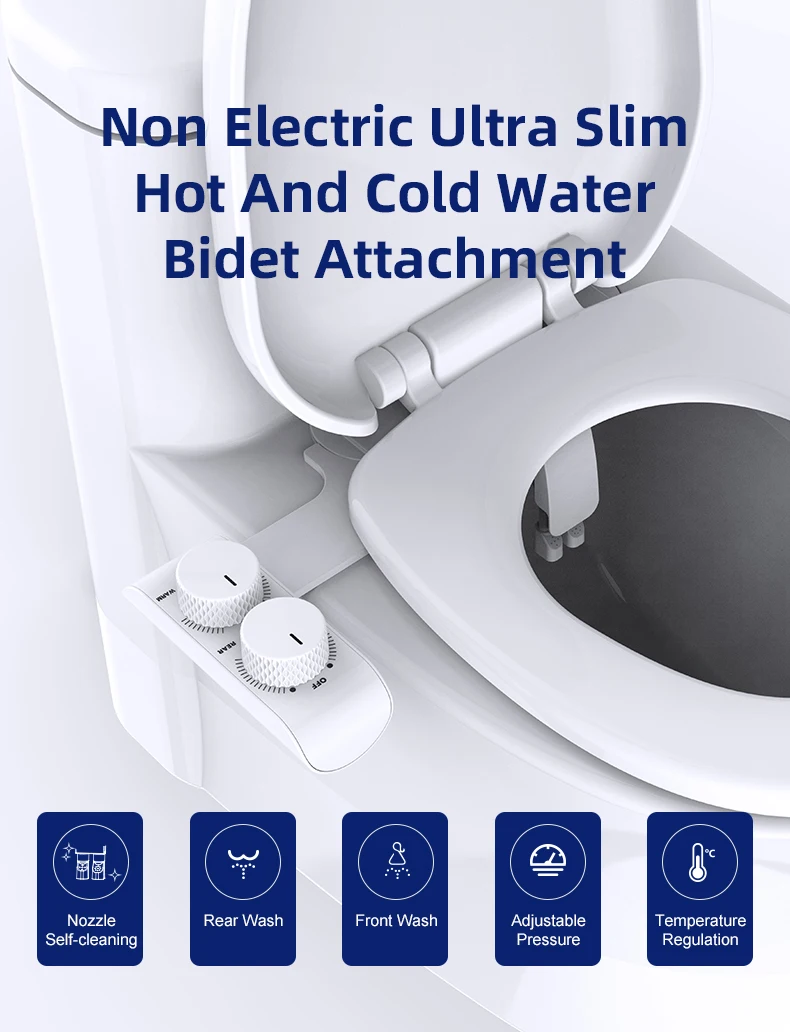 Modern Nozzle Self clean Hot and Cold Water Bidet Toilet Attachment Bathroom Shattaf Dual Nozzle Self-Cleaning Bidet supplier