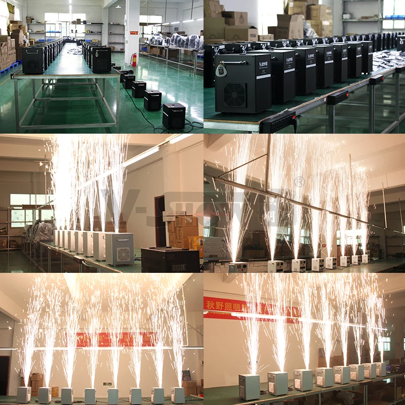 VSHOW CSF750 DMX 512 Cold Pyro Fireworks Machine Indoor Wedding Cold Spark Machine Fountain Sparkler  with Remote Control