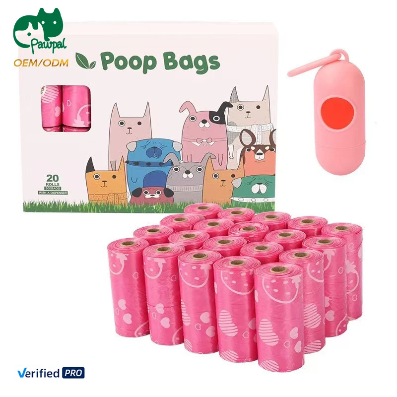 YiShang Factory Eco-Friendly Biodegradable Walker Poo Bags Transparent Plastic Compostable Dog Manure & Baby Diaper Carrier Cats