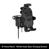 Black N1 phone holder M8 Ball Head(Charging Version)