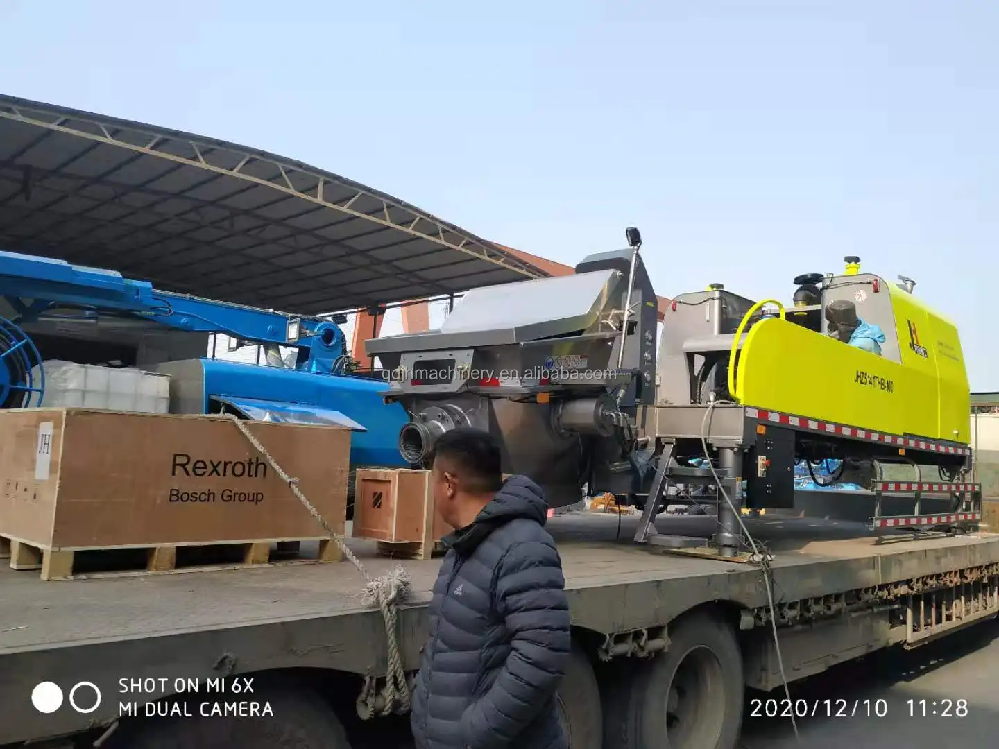 JIUHE Concrete Truck With Pump Concrete Line Pump  Upper Truck Mounted Concrete Line Pump Concrete Truck