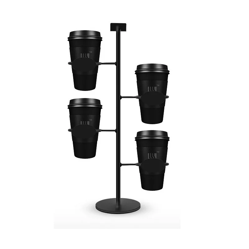 Iron Coffee Cup Holder Storage for Coffee Cup Counter Metal Display Stand Home Milk Tea Shop manufacture