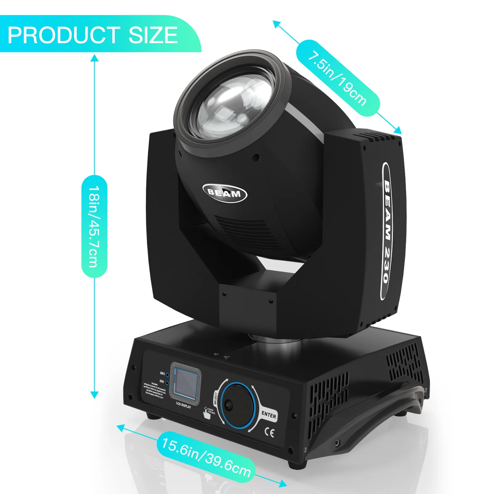 Professional Black Dmx Sharpy Led Moving Head Lights Spot 230w 7r Beam