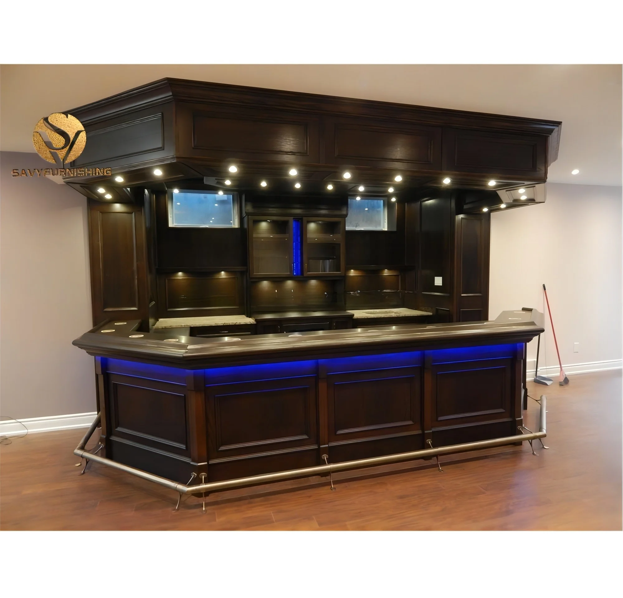 Classic Wooden Deluxe Bar Counter for Home & Restaurant