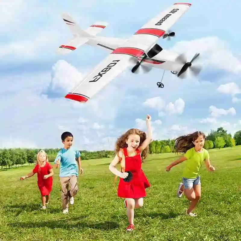 Avião de controle remoto fácil de voar planador rc para crianças e  iniciantes