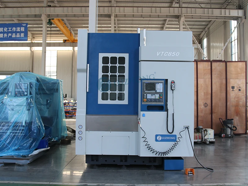 LUZHONG VTC850 Single Spindle CNC Vertical Metal Precision Lathe Machine Heavy Duty  Gear Pump Home Use
