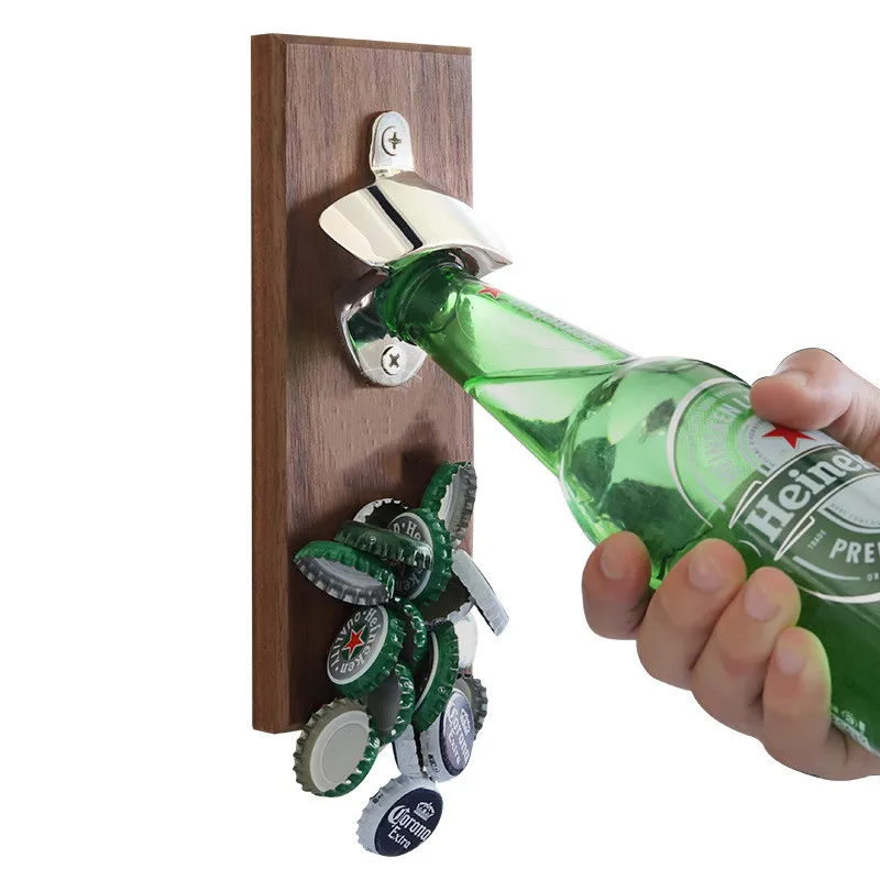 Novelty Bottle Opener Fridge Magnet Beer Drink Bottles Cap Magnetic Tool Kitchen 