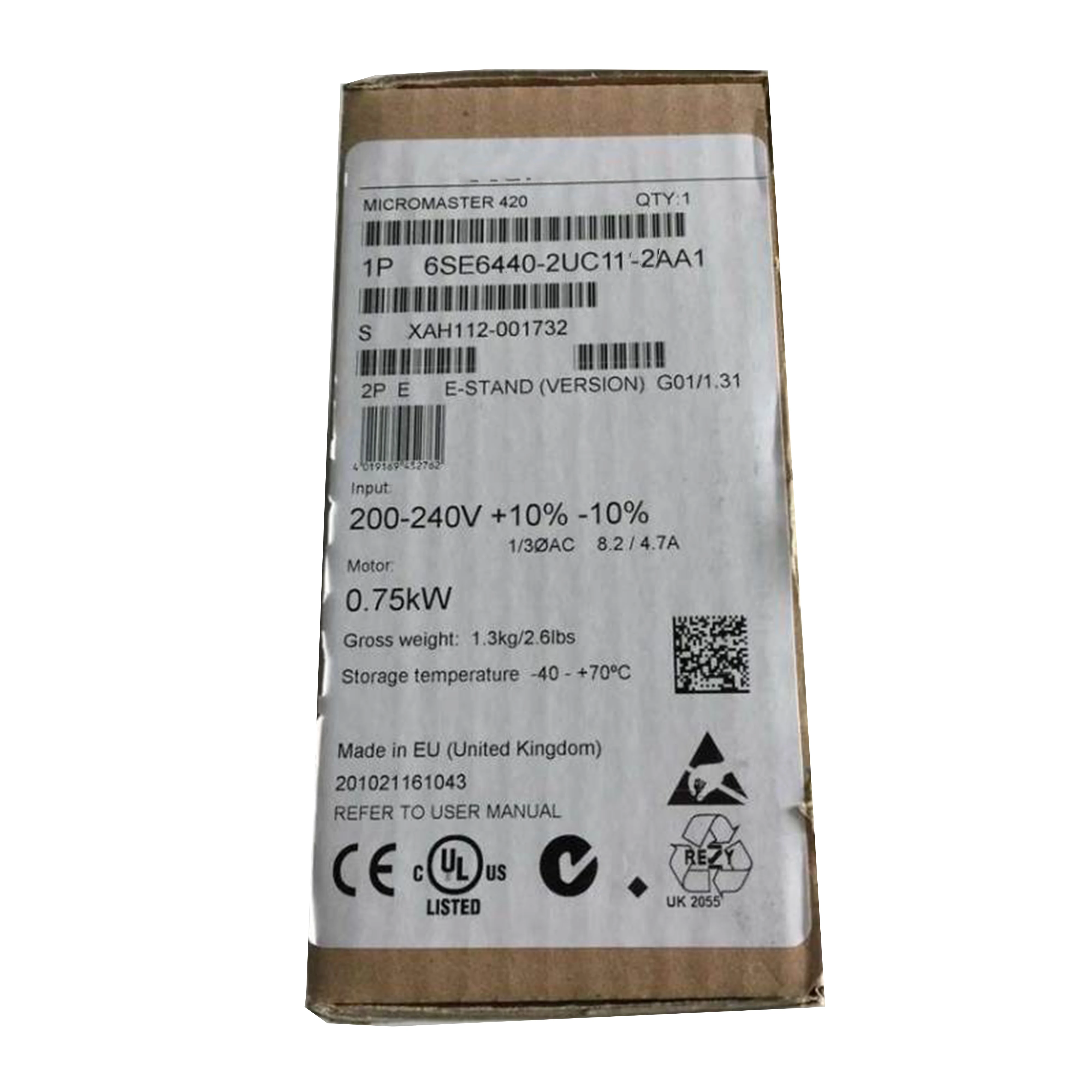 New Original 6SE6440-2UC11-2AA1 6se64402uc112aa1 SIMATIC Inverter Stock in Warehouse