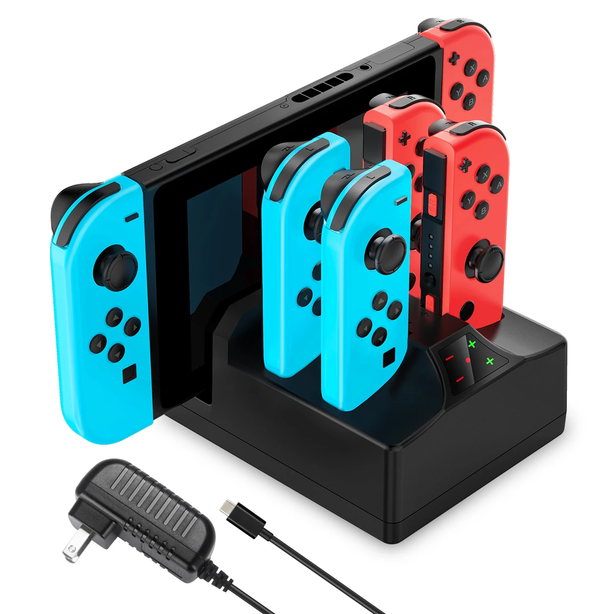 Logo印花开关joy Con 5 合1 充电站带led指示灯充电器底座nintendo Switch Buy 快乐con充电站 充电器底座nintendo Switch 5 合1 充电站product On Alibaba Com