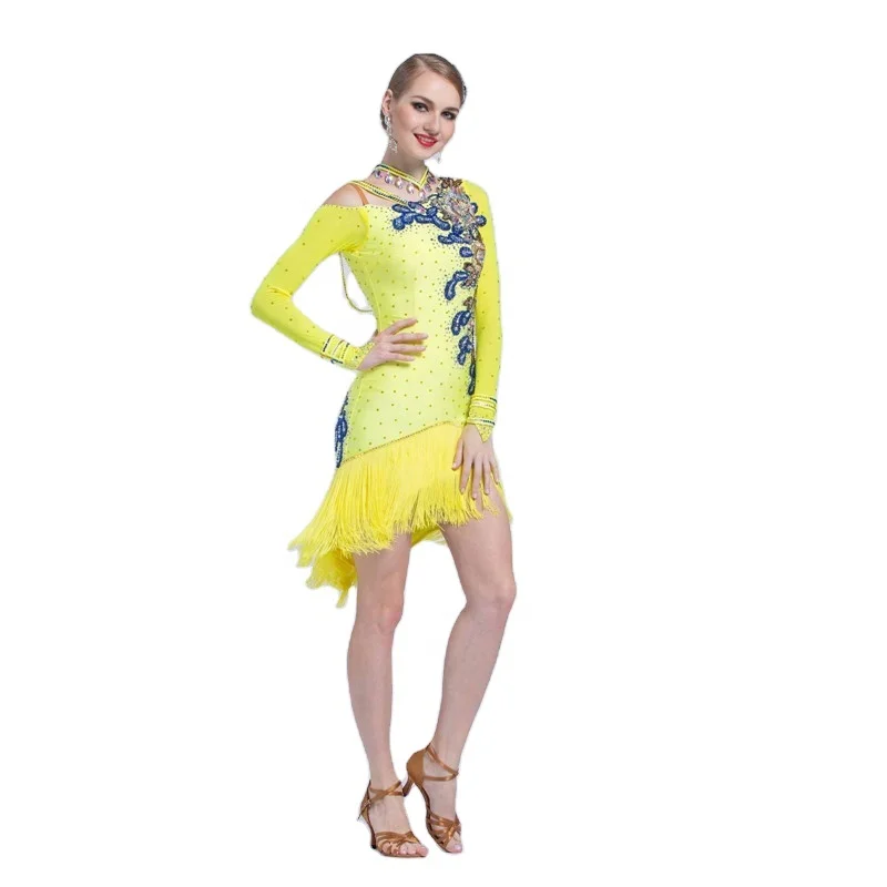 fringe latin dance dress