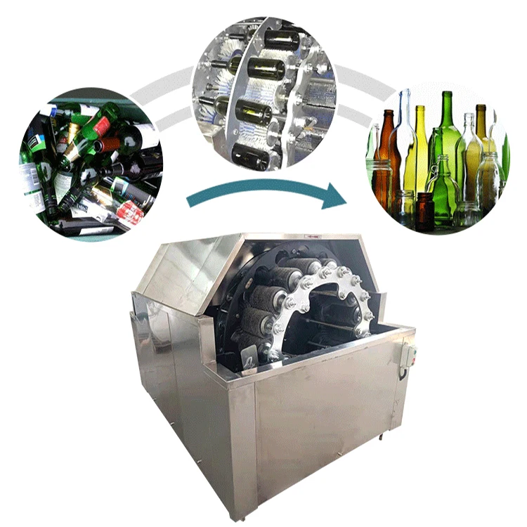Semi Automatic General Old Return Reused Glass Bottle Washing Machine