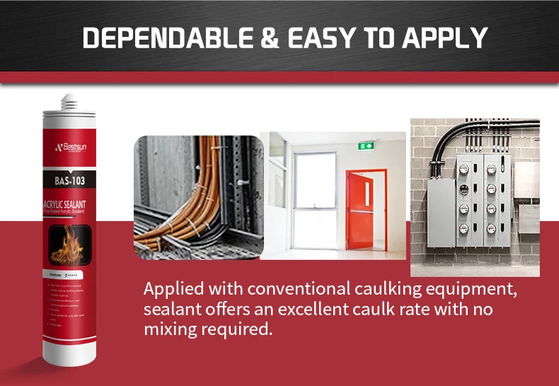 Fv0 Fire Stop Acrylic Sealant Fire Rated Joint Filler Red Black