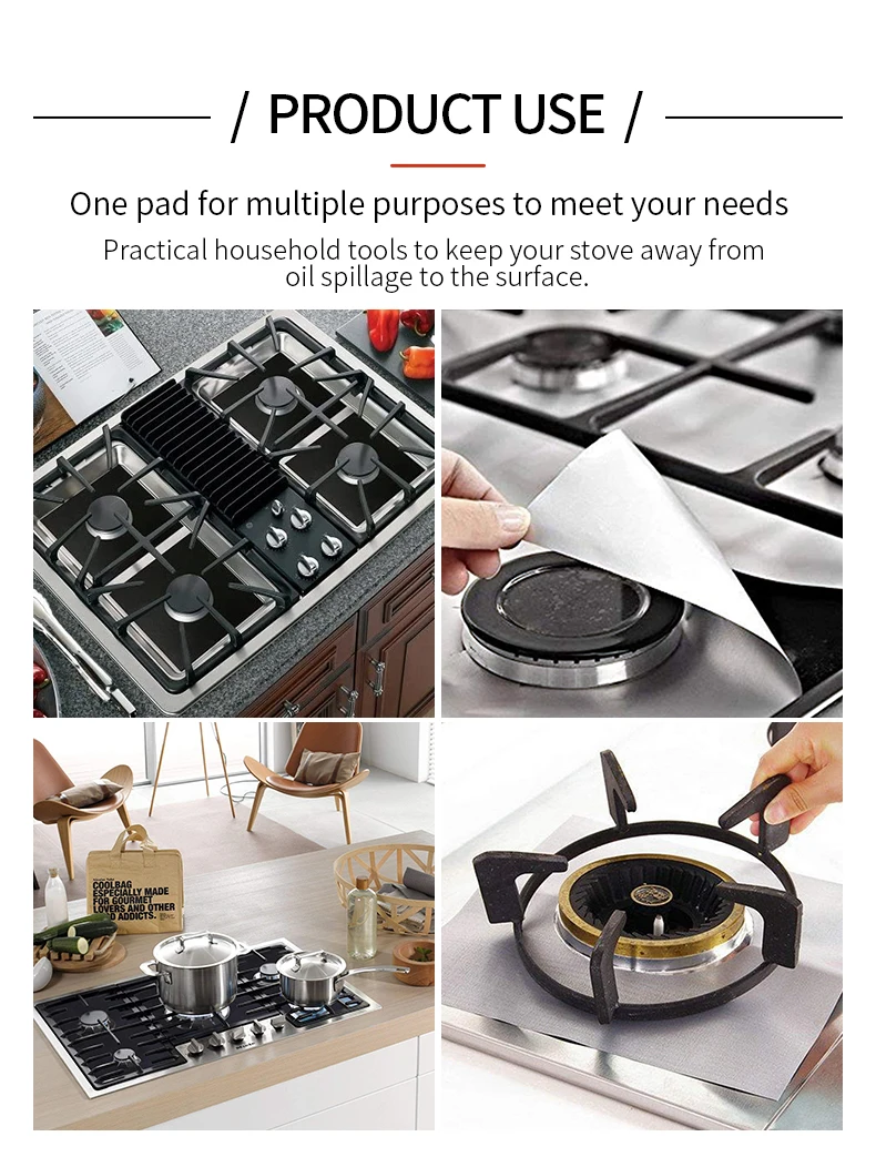 0.2mm 0.3mm 0.4mm Ptfe Stove Top Protectors Black Gas Stove Burner Covers Stove Top Liner Buy