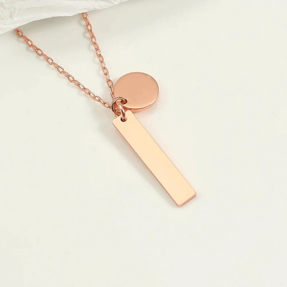 Round Rectangle Engraved Pendant