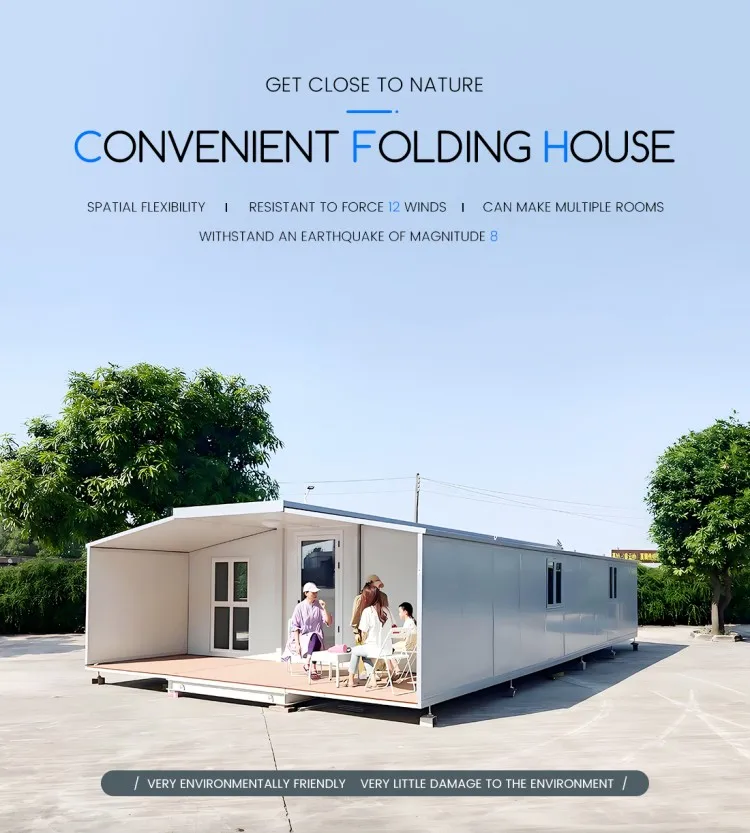 20ft 40ft Expandable Container Living House Prefabricated Tiny Foldable ...