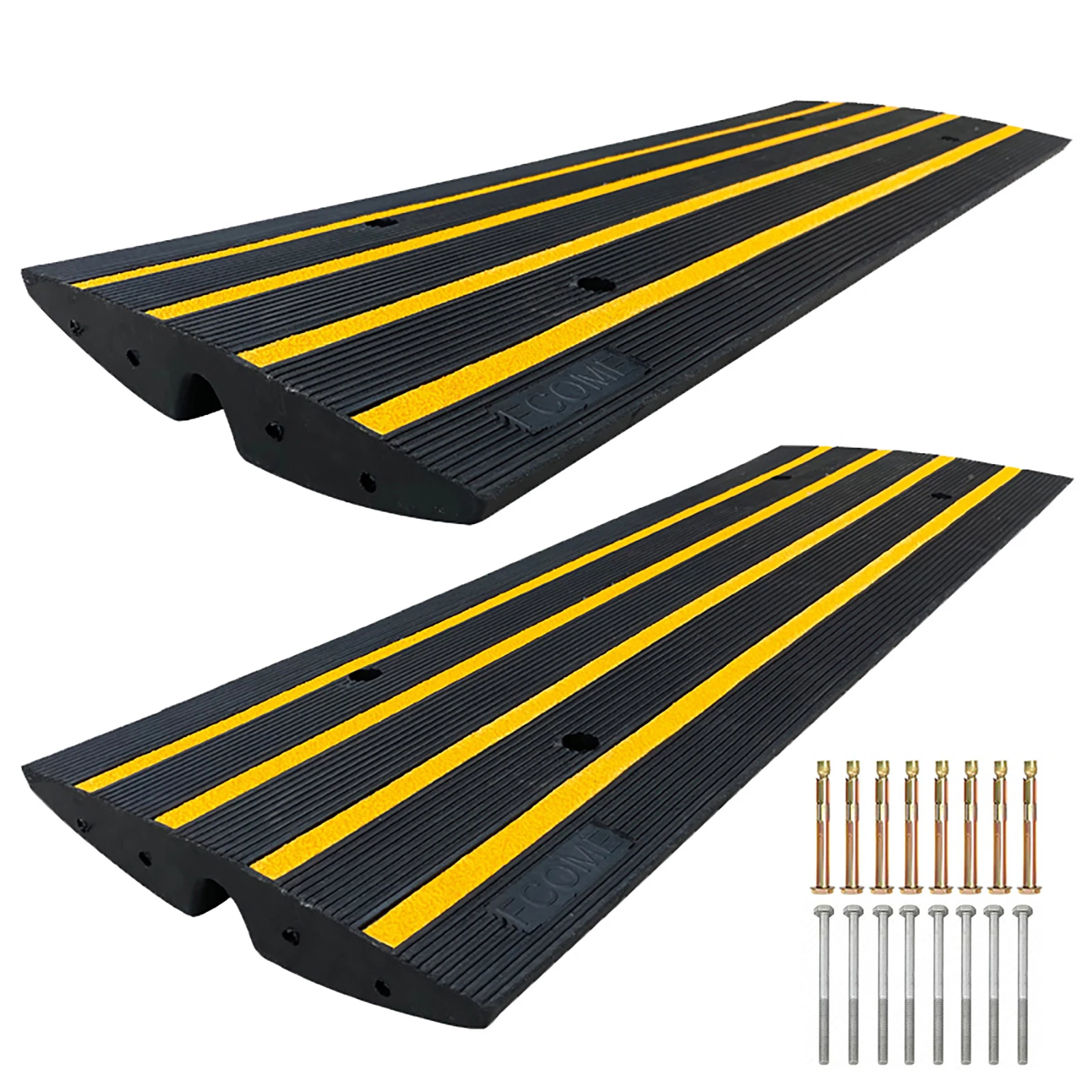 Heavy Duty-gummibremsekant terskel inngangsramp for biler, lastebiler, sparkesykler og sykler