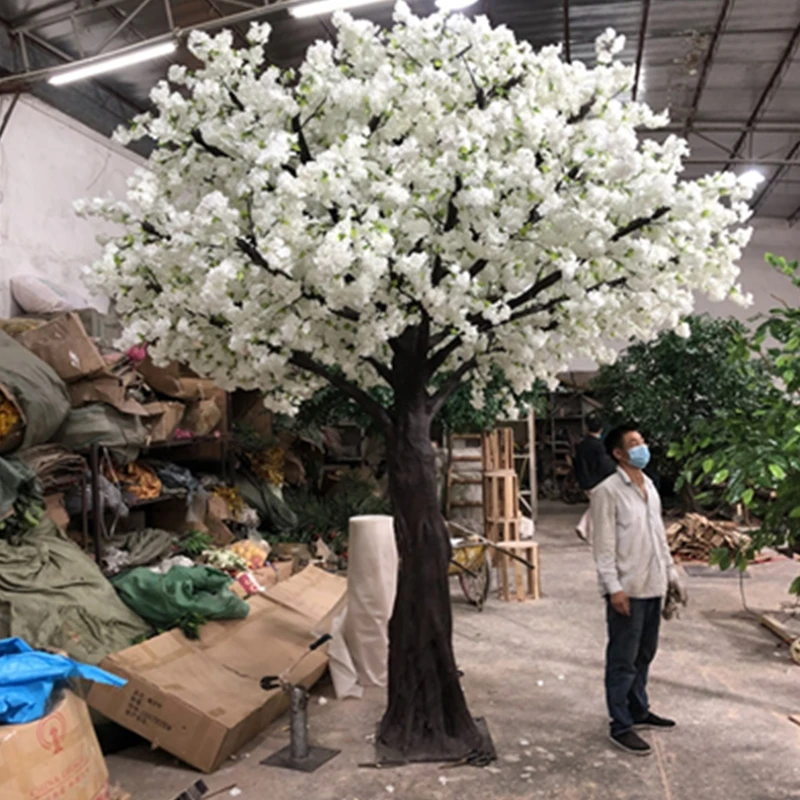 2m 3m 4m Big Plastic Japenesse Ivory Blossom Tree Artificial Sakura Cherry Blossom Artificial