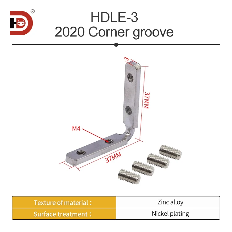 3030/4040 Aluminum Profile Corner groove L-shaped Internal Connection Corner Code Aluminum Profile Built-in Corner groove supplier