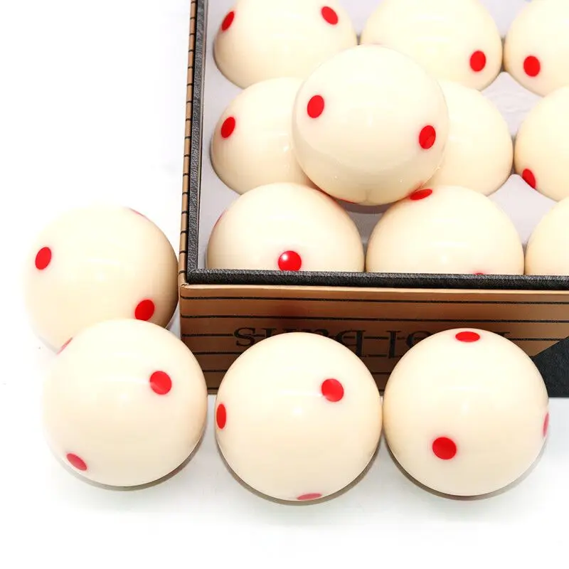 Pool Ball Set w/ Red Dots Cue Ball